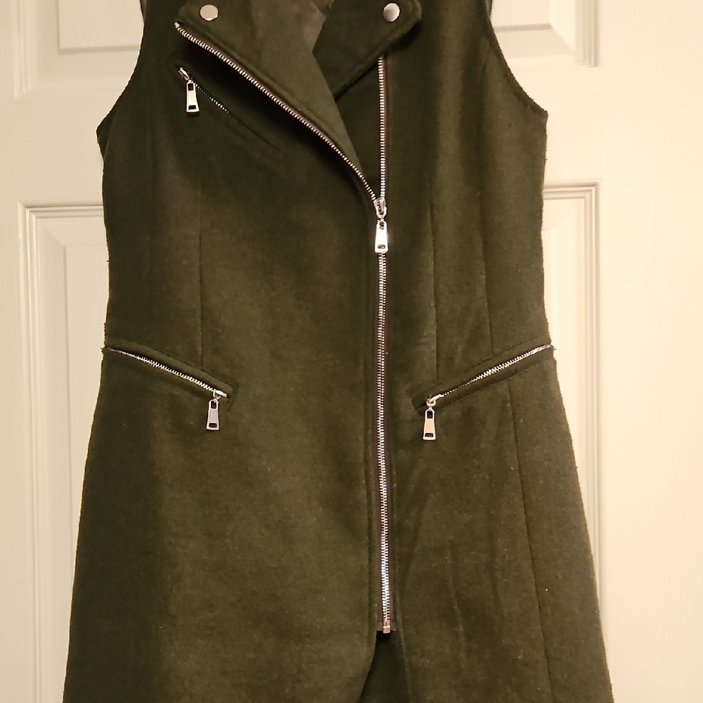 7 For All Mankind Olive Green Vest And/or Dress - Picture 3 of 4